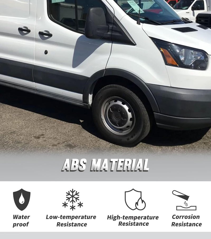 YUWUTF Front Right Door Fender Flare Molding Trim Wheel Arch Molding Compatible with 2015-2023 Ford Transit 150 250 350 350HD Rear Part - Image 3
